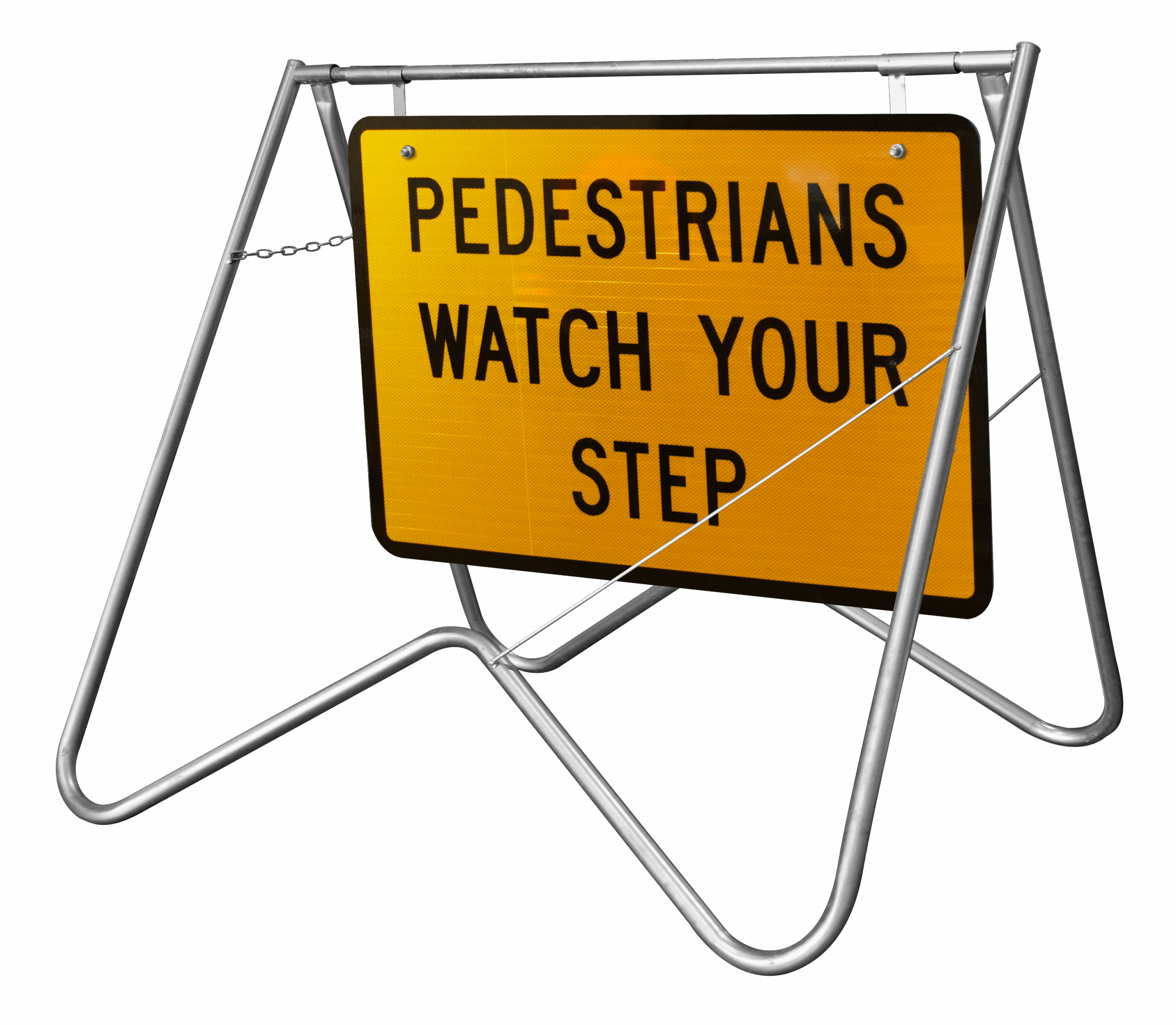 SWING STAND_SIGN_Pedestrians watch your step